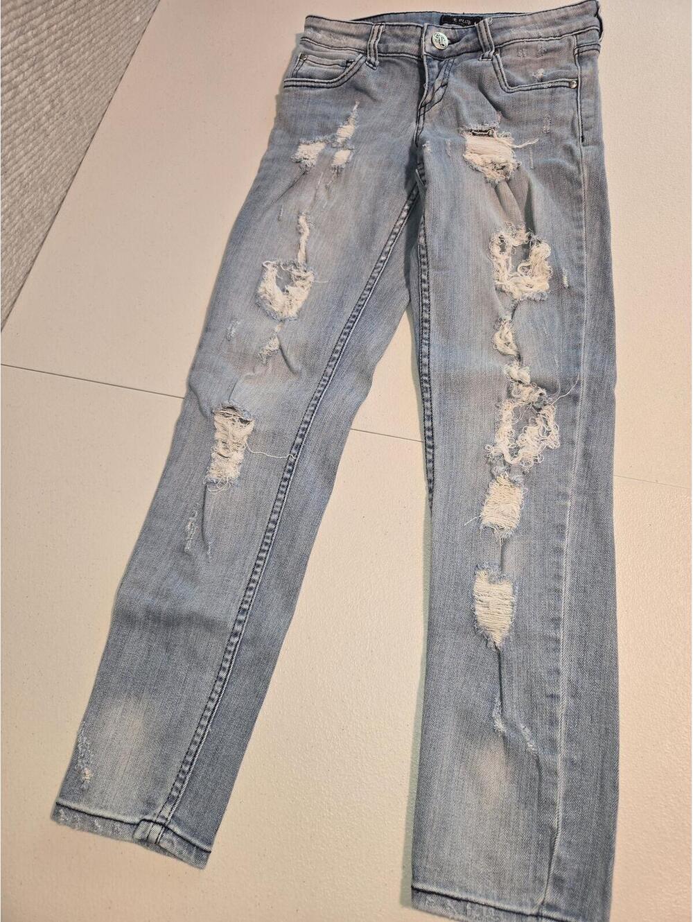 TS Blue Light Wash Distressed Denim Jeans